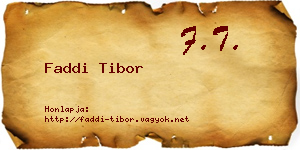 Faddi Tibor névjegykártya